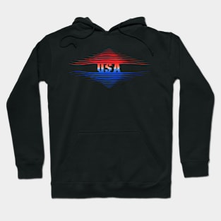 USA themed fabric pattern graphic design by ironpalette Hoodie